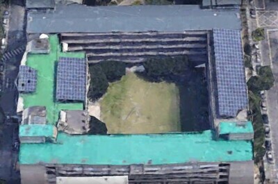 新埔國中斜屋頂太陽能光電設置